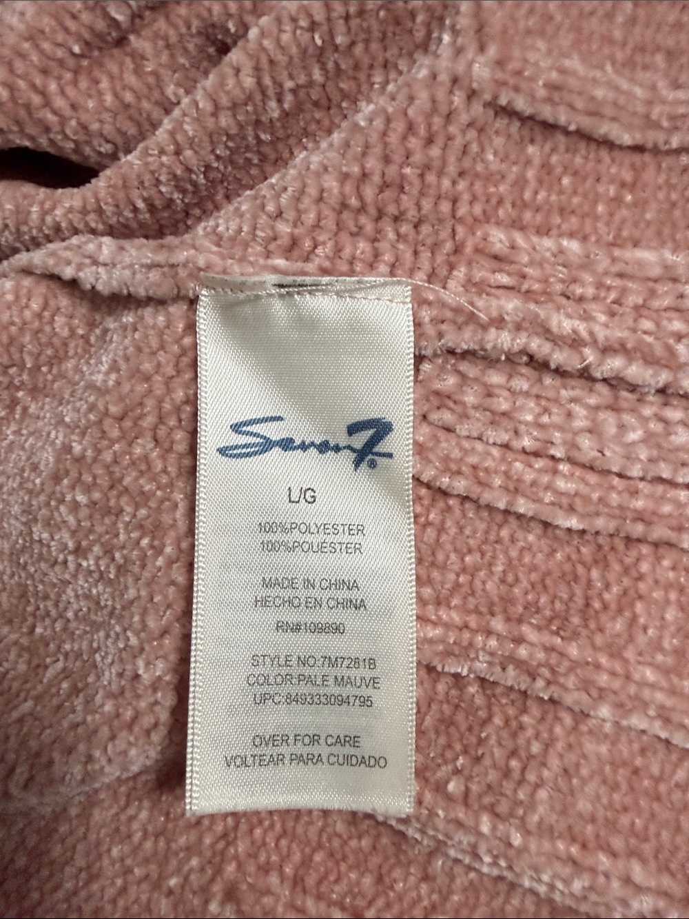 Seven7 Chenille Open Front Cardigan Sweater Pink Women’s Large - Picture 4 of 7